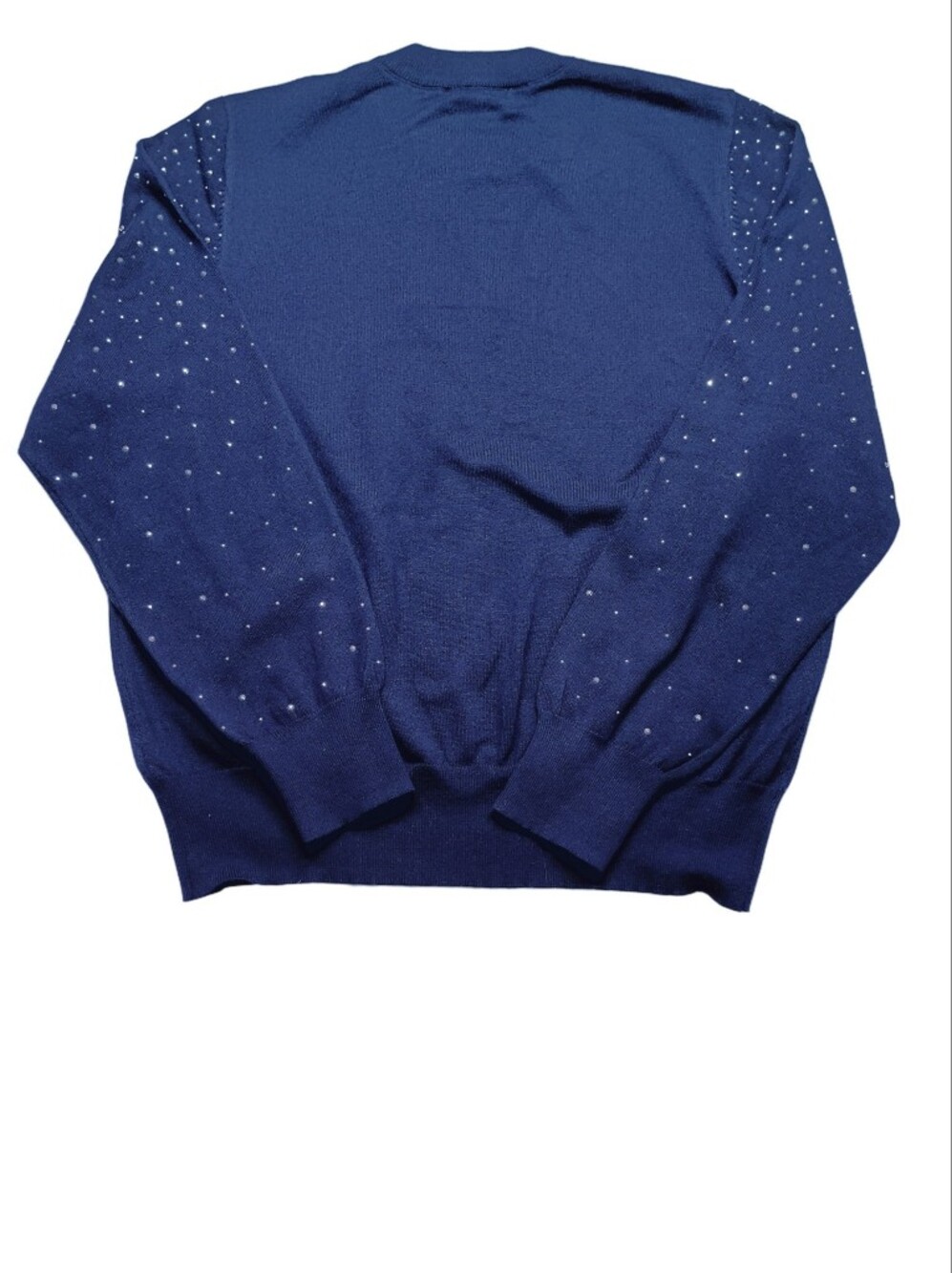 Nanette Lepore Blue Crewneck Sweater with Sparkle Studs XL - Picture 5 of 11